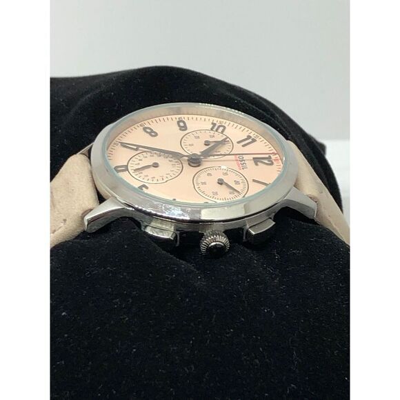 Fossil CH3972 Women's Leather Analog Dial Quardz Genuine Pre-Owned Watch Bb118 - Picture 3 of 10